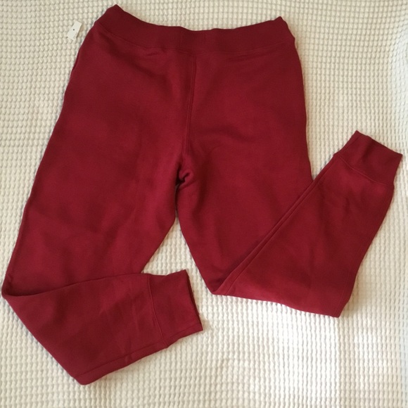 NWT Champion Cranberry Red Jogger Fleece Pants MD - Picture 3 of 4